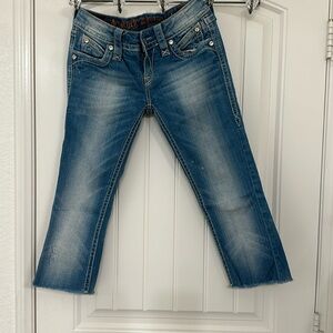 Rock Revival Light Wash Capri Jeans